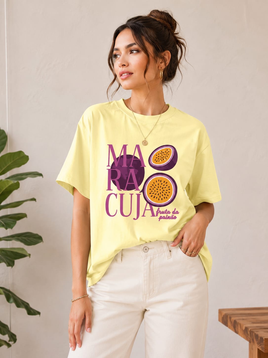 Maracuja tshirt - Licht geel