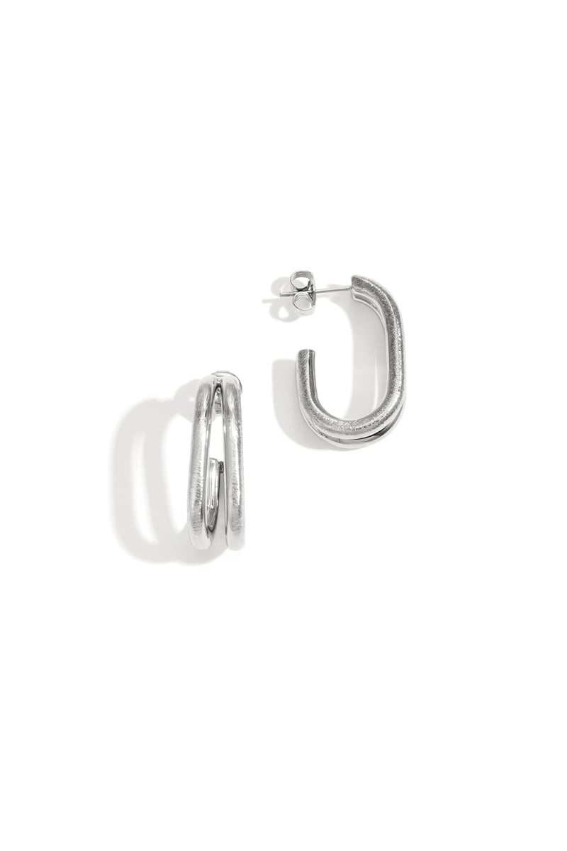 Hoop oorbellen lines 