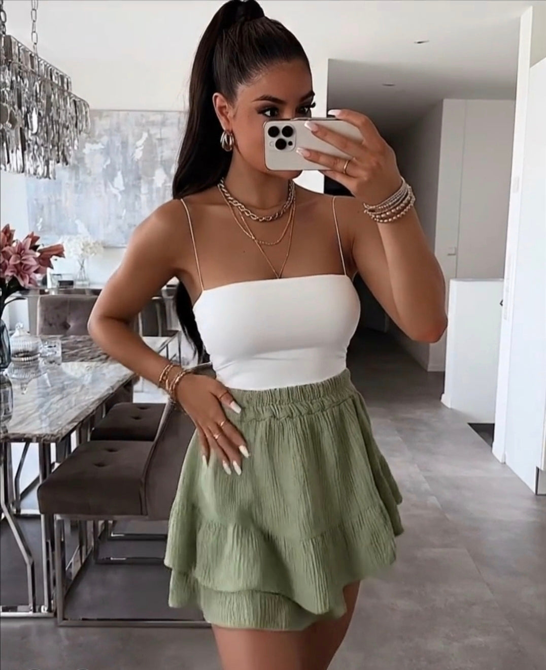 Daisy skort - Olive green