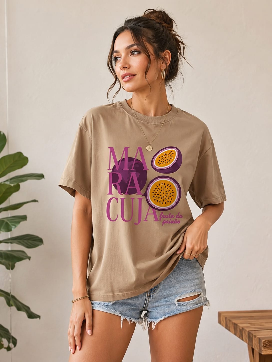 Maracuja tshirt - Koffie