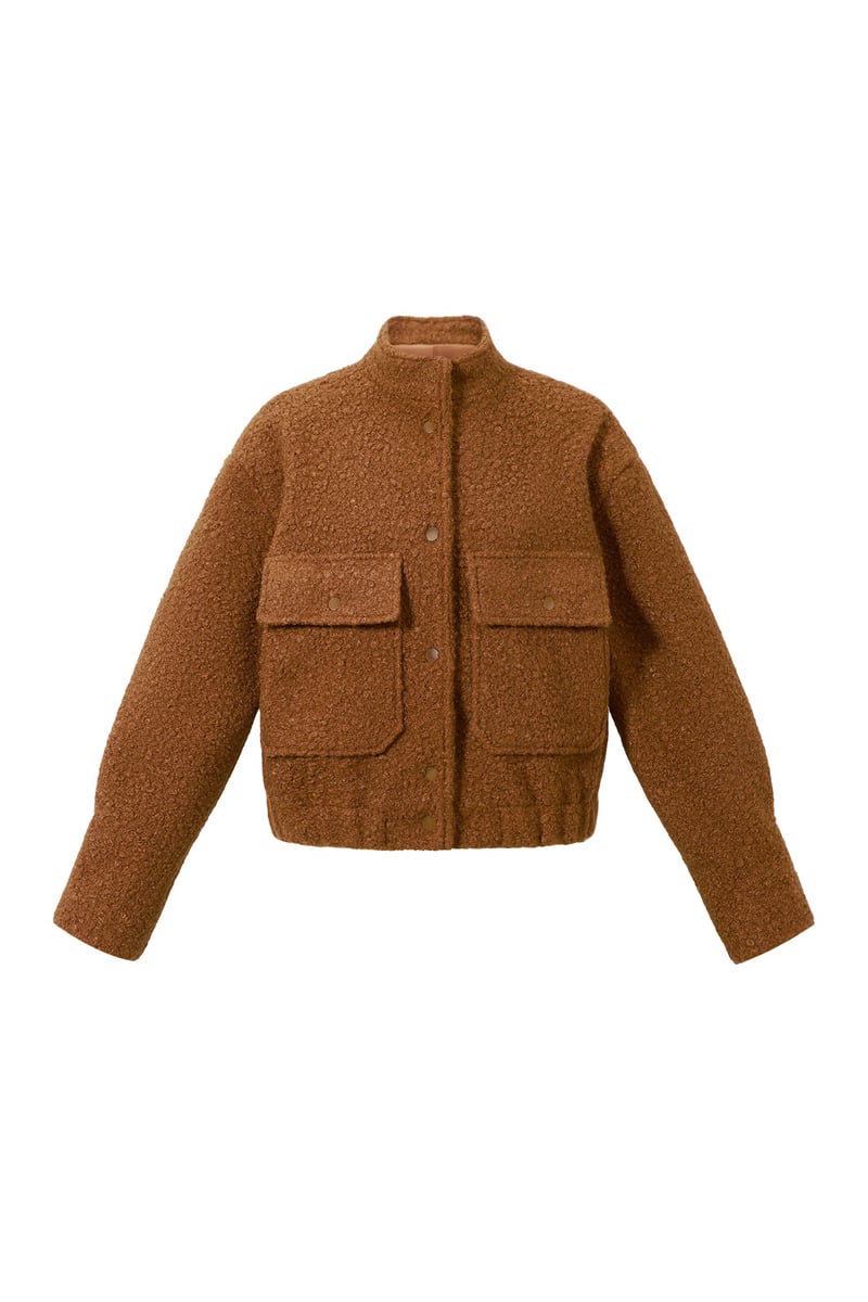 Boucle bomber jacket
