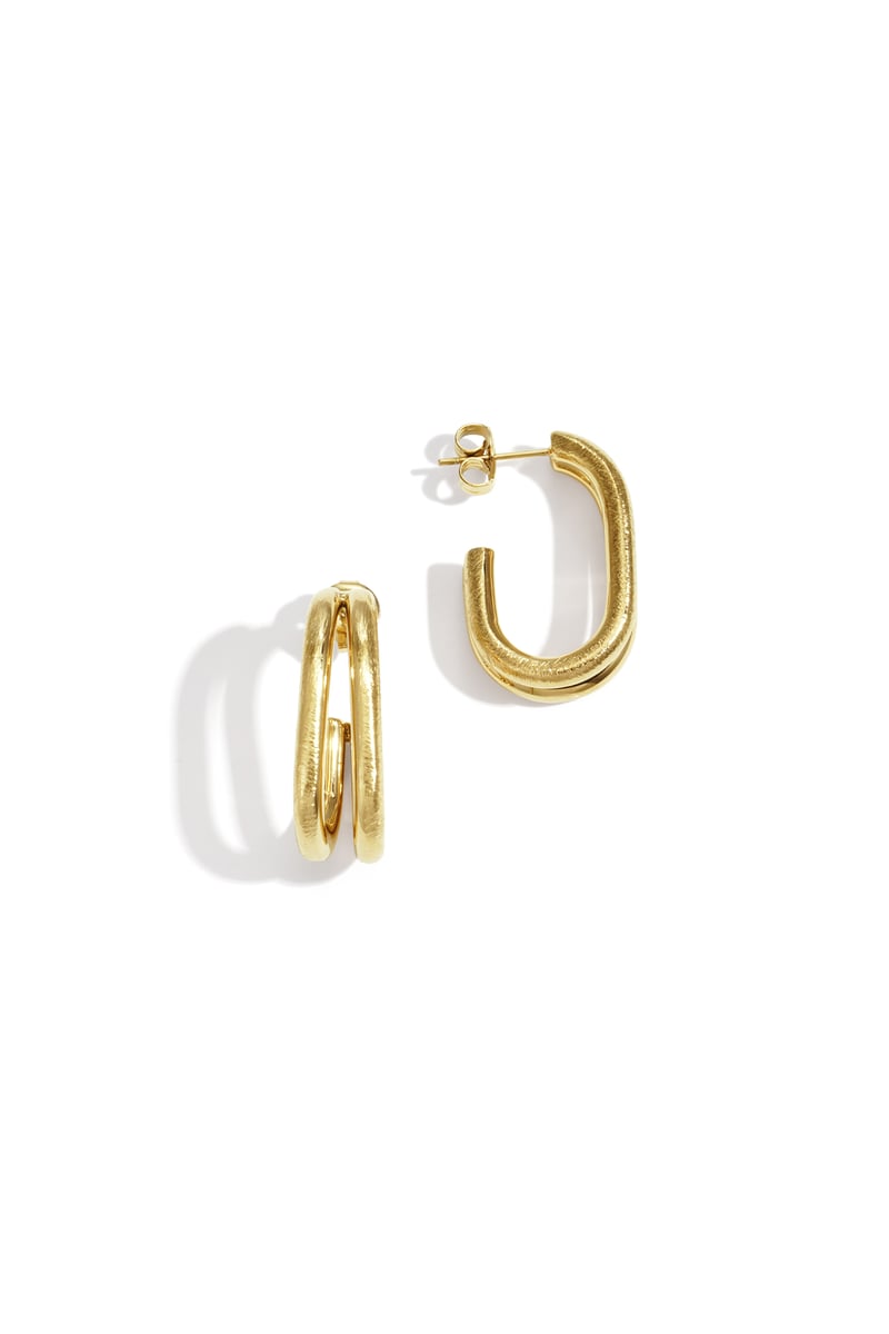 Hoop oorbellen lines 
